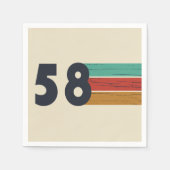 1958生まれ年ヴィンテージ誕生会 スタンダードカクテルナプキン (正面)