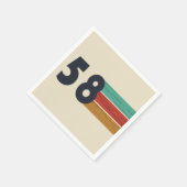 1958生まれ年ヴィンテージ誕生会 スタンダードカクテルナプキン (角)