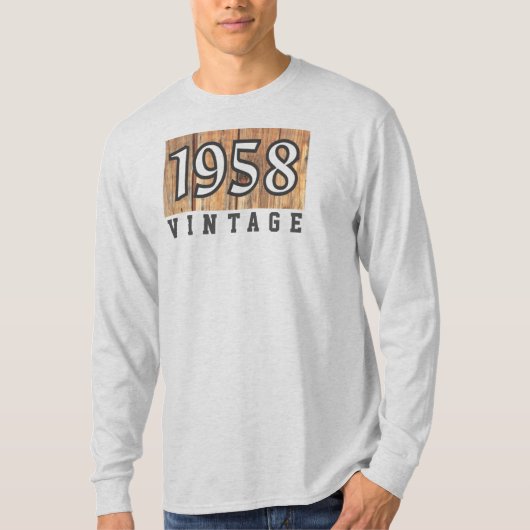 1958生まれ年1958年誕生Tシャツの年 Tシャツ (正面)