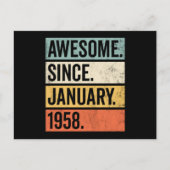 1958素晴らし年1月誕生日以来 ポストカード (正面)