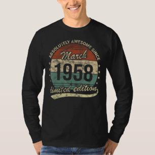 1958素晴らし年3月から完全に男の女性バット Tシャツ