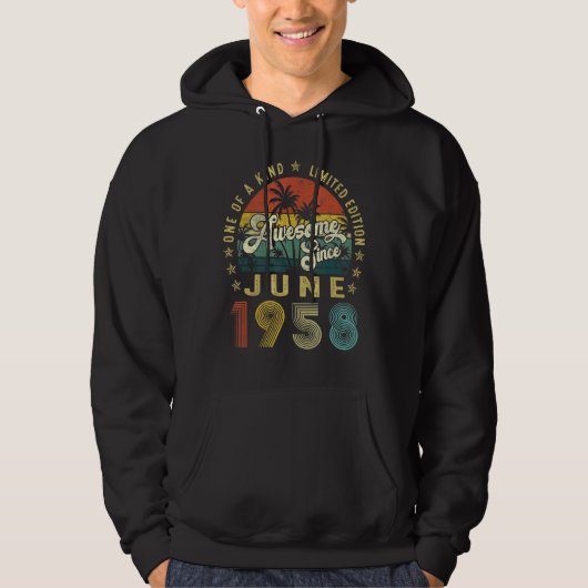 1958素晴らし年6月以来ヴィンテージ64誕生日 パーカ (正面)