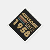 1958 65素晴らし誕生日以来 スタンダードカクテルナプキン (角)