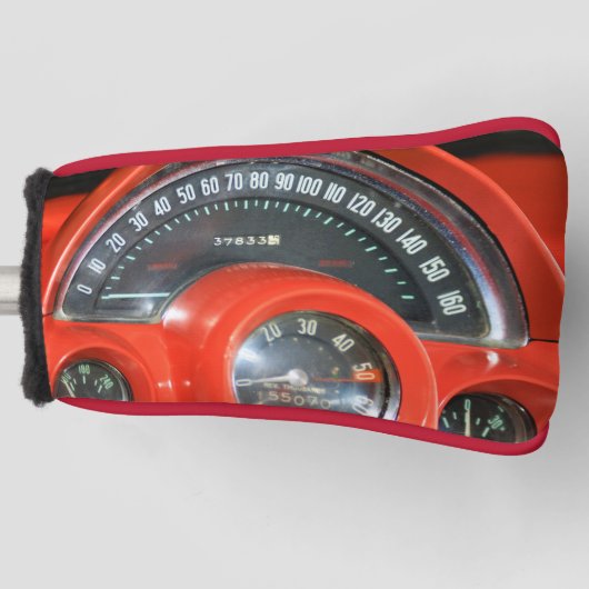 1958 Classic Sports Car Speedometer ゴルフヘッドカバー (正面)