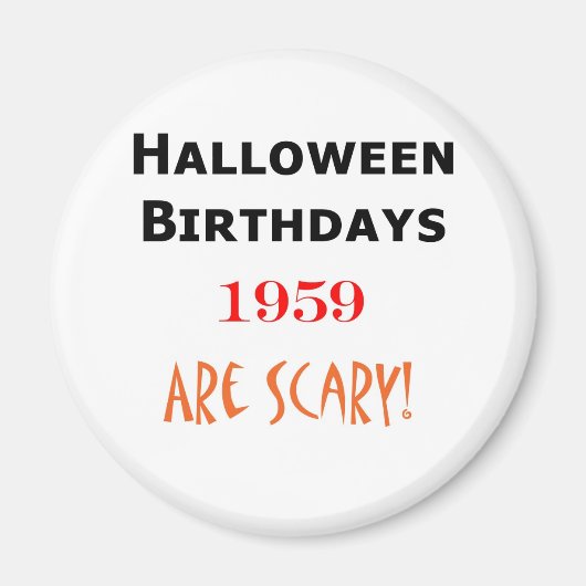 1959ハロウィーン誕生日 マグネット (正面)