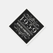 1959パーソナライズされた誕生日男性へ スタンダードカクテルナプキン (角)