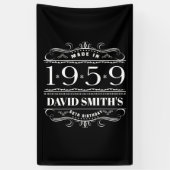 1959パーソナライズされた誕生日男性へ 横断幕 (縦)