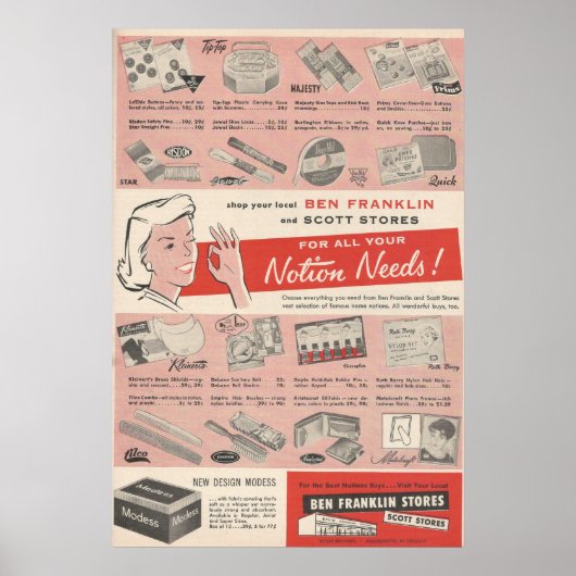 1959ベン・フランクリン・アド ポスター (正面)