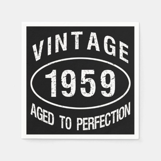 1959ヴィンテージ誕生日 スタンダードカクテルナプキン (正面)