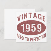 1959ヴィンテージ誕生日 招待状 (正面/裏面)