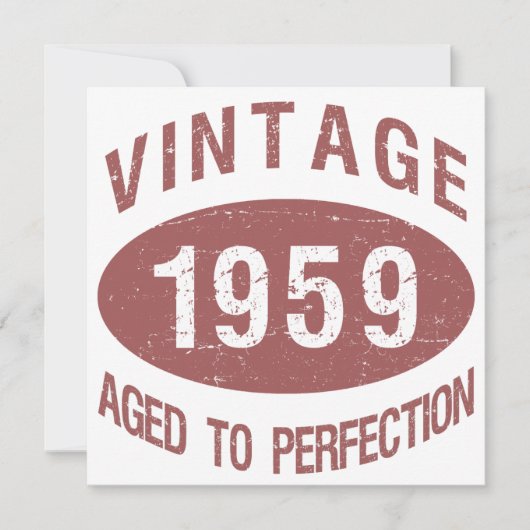 1959ヴィンテージ誕生日 招待状 (正面)
