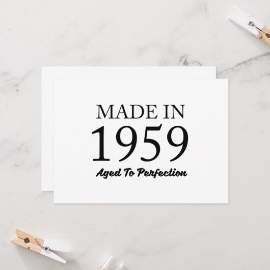 1959年に作られる カード (正面/裏面インサイチュ)