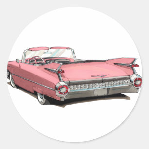 1959年のキャデラックのピンク車 ラウンドシール
