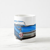 1959年のキャデラックの青車 コーヒーマグカップ (中央)