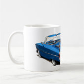 1959年のキャデラックの青車 コーヒーマグカップ (左)