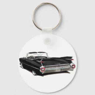 1959年のキャデラックの黒い車 キーホルダー