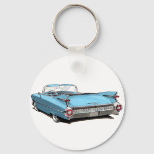 1959年のキャデラックのLt Blue Car キーホルダー