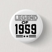 1959年のヴィンテージ伝説 缶バッジ (正面)