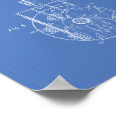 1959年の原子力水噴射エンジン設計図 ポスター (角)