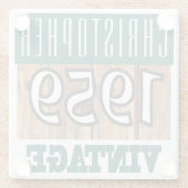 1959年の名前Glass Coasterヴィンテージ ガラスコースター (裏面)