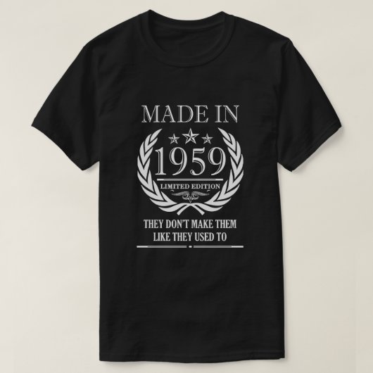 1959年の第60誕生会のおもしろいなワイシャツで作られる Tシャツ (デザイン正面)