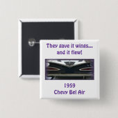 1959年のChevy Bel Air 缶バッジ (正面&裏面)