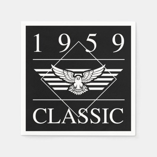 1959年クラシック誕生年 スタンダードカクテルナプキン (正面)