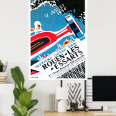 1959年ルーアン・レ・エッサール・グランプリ自動車レース ポスター (ホームオフィス)