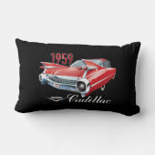 1959年レッドキャデラッククラシック自動車 ランバークッション (裏面)