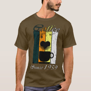 1959年以来のコーヒーレトロコーヒー誕生日ギフト Tシャツ