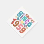 1959年以降のGroovy スタンダードカクテルナプキン (角)