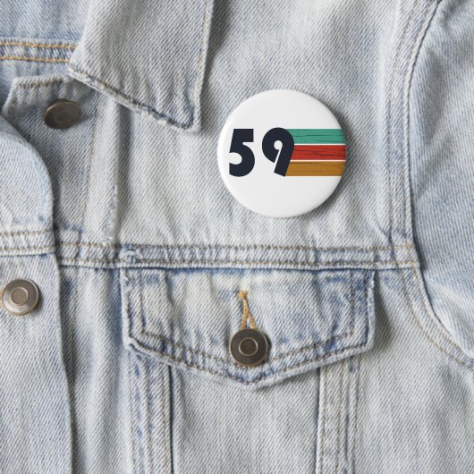 1959年生まれのヴィンテージ誕生日パーティーギフト 缶バッジ (インサイチュ)