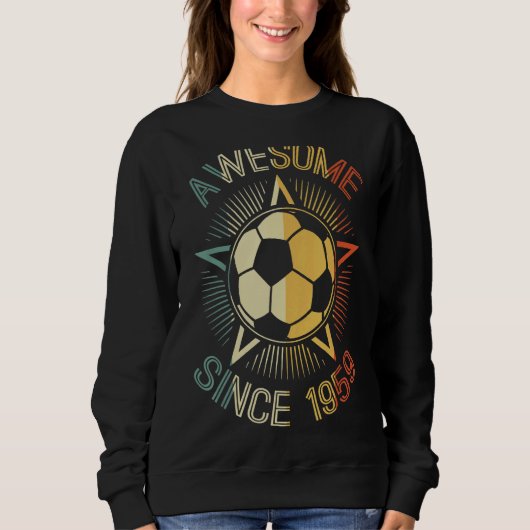 1959年素晴らし以来サッカー誕生日レトロチーム今日 スウェットシャツ (正面)