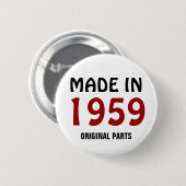 1959年製、純正パーツ使用、 缶バッジ (正面&裏面)