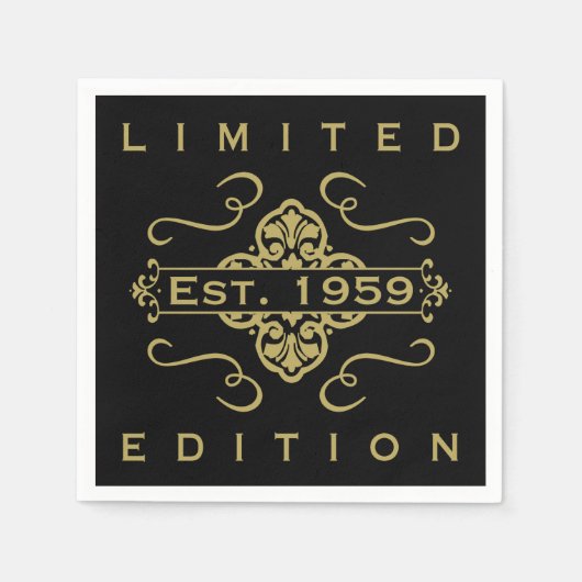 1959年設立誕生日 スタンダードカクテルナプキン (正面)