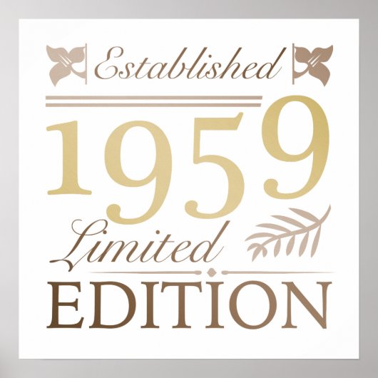 1959年誕生日（女性） ポスター (正面)