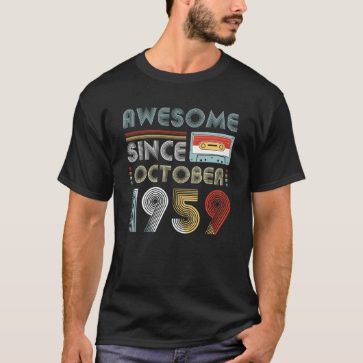 1959年10月のワイシャツの第60誕生日以来素晴らしい Tシャツ (正面)