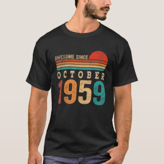1959年10月素晴らし63誕生63歳 Tシャツ