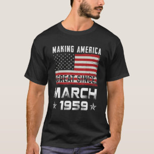 1959年3月から素晴らしアメリカを生むメンズ Tシャツ