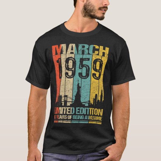1959年3月63歳素晴らし Tシャツ (正面)