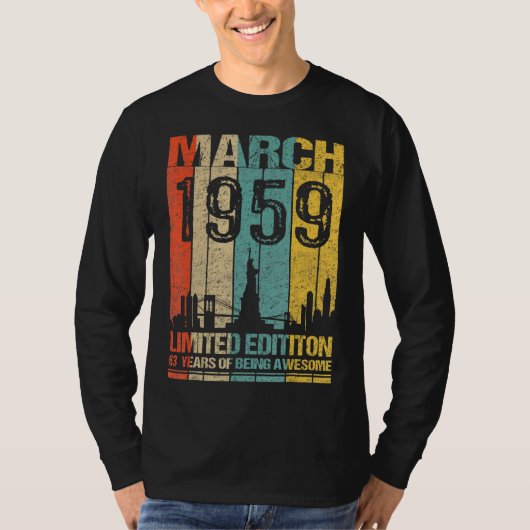 1959年3月63歳素晴らし Tシャツ (正面)