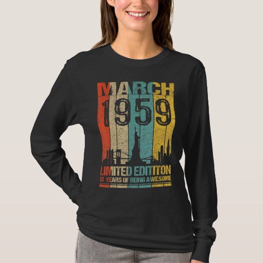 1959年3月63歳素晴らし Tシャツ (正面)