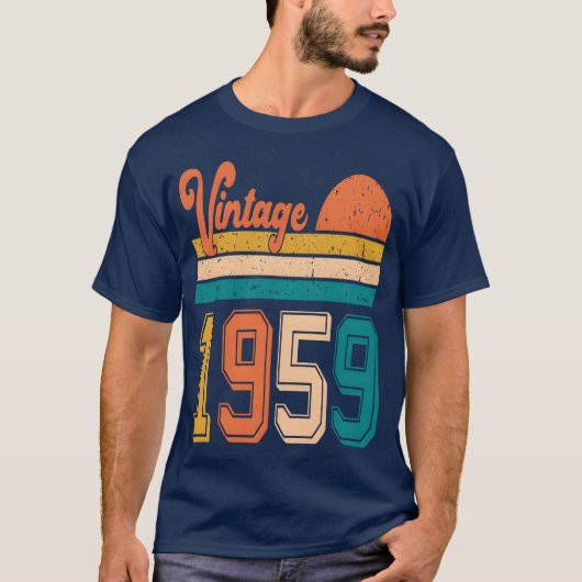 1959年 レトロ誕生日ギフト 友達 Tシャツ (正面)