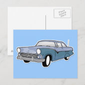 1959年 レトロ ブルー ポストカード (正面/裏面)