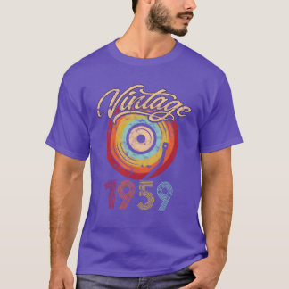 1959年 誕生日 ヴィニール レトロギフト Tシャツ