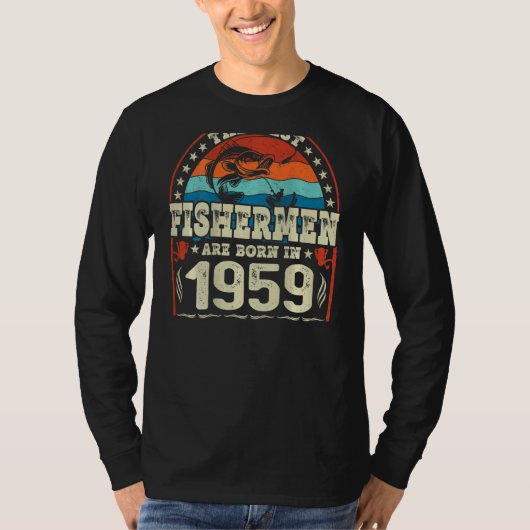 1959最高の年の魚釣りバット Tシャツ (正面)