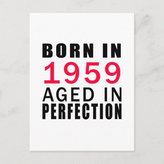 1959生まれ年に完全熟成 ポストカード (正面)