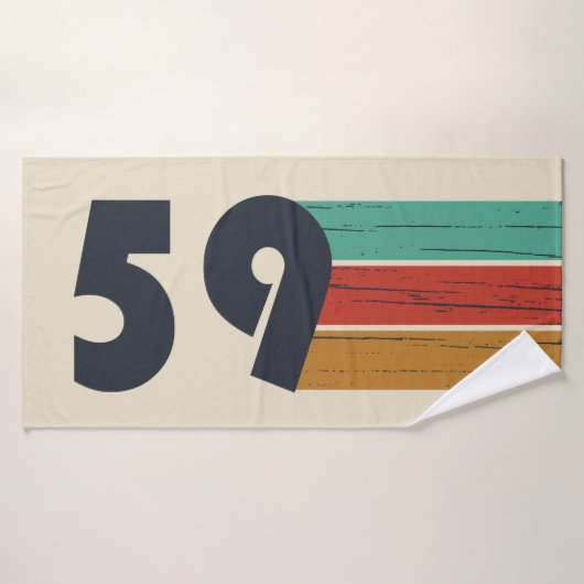 1959生まれ年のヴィンテージ バスタオル (バスタオル)