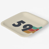 1959生まれ年のヴィンテージ ペーパープレート (傾斜あり)