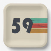 1959生まれ年のヴィンテージ ペーパープレート (正面)